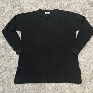 Milan Kiss Black Sweater with Neck Cutouts Size M